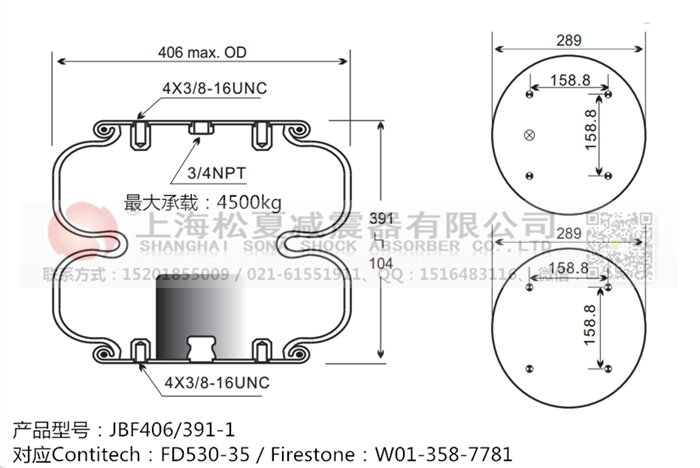 JBF406/391-2橡膠<a href='http://www.sunshineage.com/' target='_blank'><u>空氣彈簧</u></a>